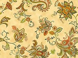 By The Yard Parisian Paisley Floral Quilt Cotton Fabric