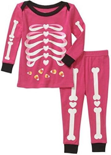 Girls' Cute Halloween Pajamas (18M, Cute Baby Skeletor)