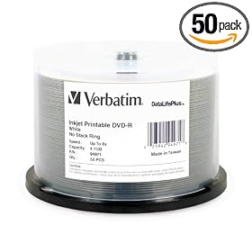 Verbatim 50PK DVD-R 4.7GB 8X WHITE ( 94971 )