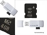 Produkt-Bild: Sony Ericsson W300i Memory Stick Micro (M2) 4GB Speicherkarte + USB-Adapter-Garantie 3 JAHRE