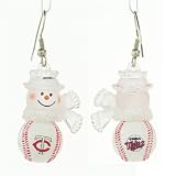 Minnesota Twins MLB Snowman Baseball Earrings (1)