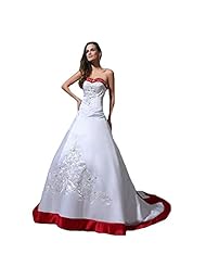 A-line Polyester/Satin Beaded Sequined Corset   Waistline Wedding Dress  with a Court Train 