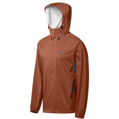 GoLite Men's Tumalo Storm Rain Jacket,Rust/Granite,Large