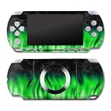 Mystic Green Flames Design Decorative Protector Skin Decal Sticker for PSP Slim & PSP Lite PSP2000