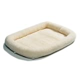 Midwest 40242 42-By-26-Inch Quiet Time Bolster Pet Bed, Fleece