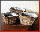 Eigenschaften tropical-world  / 3er-Set Pflanz-Körbe Holz-Geflecht mit Folie