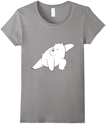 Women's Ice Bear Believes In You Tee - We Bare Bears T- Shirts Small Slate