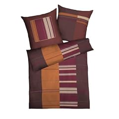Kaeppel G-009595-62D1-VA97 Bettw�sche 2-teilig Ribbon 135 x 200 cm Biber, Farbe: chili
