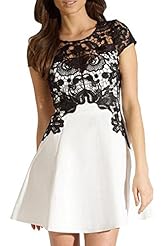 Sexy A-line Lace Short Sleeves Mini Dress 