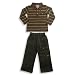 Charlie Rocket - Boys Long Sleeve Pant Set, Brown (Size 7)