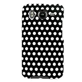 Hard Snap on Plastic RUBBERIZED With BLACK WHITE DOTS POLKA Design Sleeve F ....