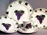 GRAPE 20pc Dinner Dish Set Grapes Dishes ~Beautiful NEW