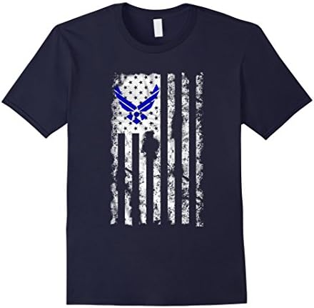 Men's Air Force US Flag Shirt Medium Navy