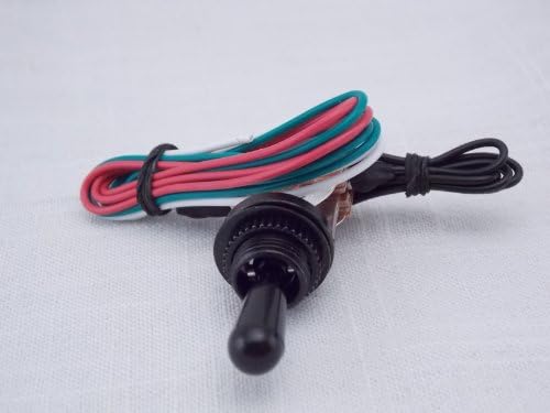 Black Pre-wired 3 Way Toggle Switch