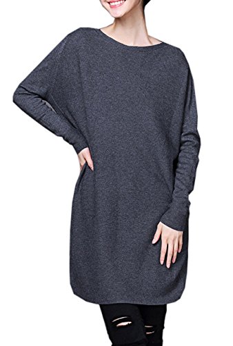 Notting hill 秋冬 大人 レディース ワンピース ニット セーター ラウンドネック カジュアル シンプル かわいい きれいめ クール シック OL スタイル ゆったり 6カラー サイズ L XL SSK-0134