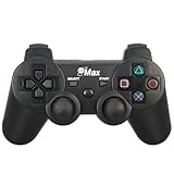 GTMax Black Dualshock Sixaxis Wireless Controllers for Sony Playstation PS3