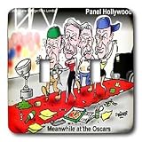 Londons Times Funny Panel Hollywood Cartoons - At The Oscars Memorial To Jack Klugman - Light Switch Covers - double toggle switch