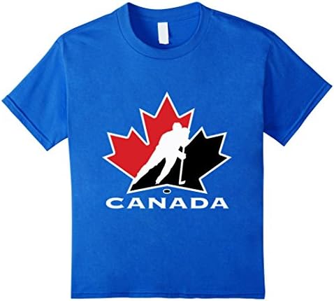 Kids Team Canada Hockey Flag TShirt 6 Royal Blue