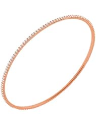 1.92 ct. tw Round Diamond Bangle Bracelet in Prong Setting - G-H SI1 - 18 Kt. Rose Gold