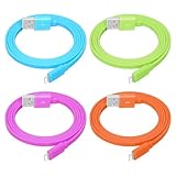 [MFI 認証］iphone/ ipod/ ipad対応USB充電ケーブル Lightning USB Color Cable 1m  フラット (グリーン)