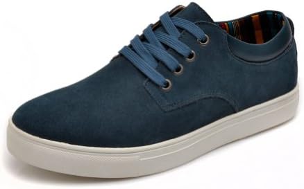 BattleFire Wool Leather Shoes Big Size Men's shoes British Men Shoes Blue Size 6.5 B(M) US/39 EUR/6.0 B(M) UK/24.5CM Length