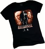 Created by Man - Battlestar Galactica Crop Sleeve Fitted Juniors T-Shirt