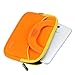 Evecase UltraPortable Handle Carrying Neoprene Sleeve Case Bag Compatible with Fuhu Nabi Jr. / nabi Jr. S - Kids Tablet / nabi Jr. Nick Jr. Edition Tablet 5 inch Android Kids Tablet - Orange