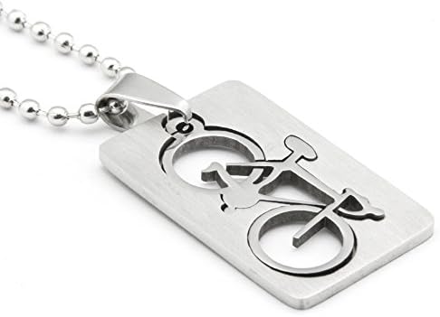 Hpolw Fashion Jewelry Quadrate Bicycle Pendant - With 23 Inch Chain