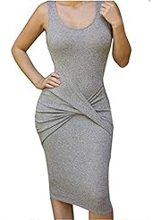 Sexy Cotton/Wool Sleeveless Bandage Dress/Bodycon Dress/Evening Dress/Party Dress/Midi Dress 