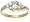 9ct Yellow Gold AMR318453 Ladies Blue Topaz & Cubic Zirconia Cluster Ring Size H