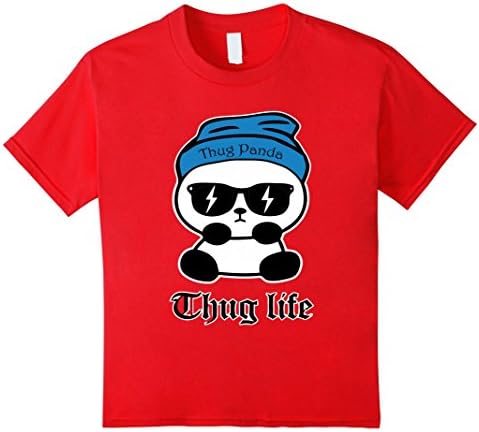 Kids Thug Life, Panda Funny, Panda Cute T Shirt - NCT T-Shirt 4 Red