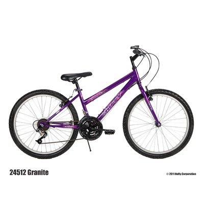 Women's Huffy 24 inch Granite Mountain Bike Electric Purple Metallic