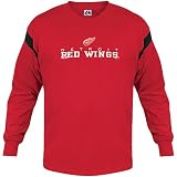 Majestic Detroit Red Wings Swift Maneuver Long Sleeve Jersey T-shirt