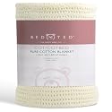Bed Ted Cotton Cellular Blanket, Cream, Cot/Cotbed