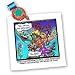 Londons Times Funny Panel Hollywood Cartoons - Paris Hilton Takes A Dive - Quilt Squares