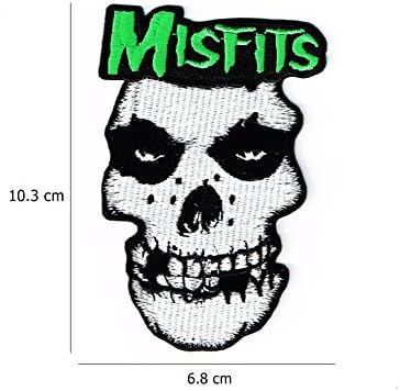 Misfits Rock Music Band Patch Embroidered Iron on Hat Jacket Hoodie Backpack Ideal for Gift By Pbear Shop
