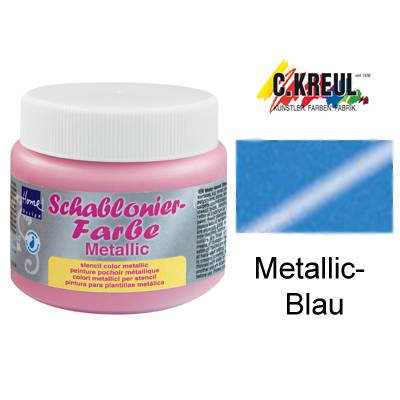 Home Design 74342 - Schablonierfarbe Metallic-Blau 150 ml Preisvergleich