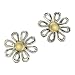 Inspired Silver Daisy Earrings