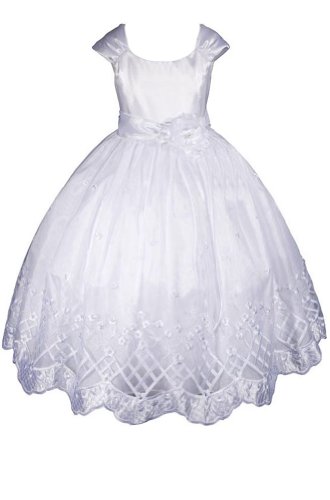 AMJ Dresses Inc Big Girls' Flower Girl Communion Dress
