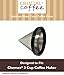 Washable & Reusable Stainless Steel Cone Coffee Filter Fits Chemex® 3-Cup Coffee Makers including Chemex CM-1C Classic and With Handle , Replaces Chemex FP-2 filters, Designed & Engineered by Crucial Coffee