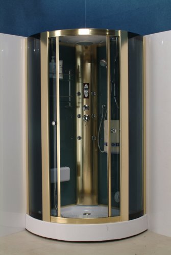 Buy Steam Room Shower Enclosure with Hand-held Shower, Ceiling Rainfall Shower Head & Lamp, Controller for Steam/radio/fan Etc, 6 Body Sprays, Foot Massage, Defogger and Much More, New #8801