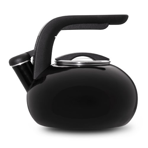 Best Cheap KitchenAid Teakettle 1.5-Quart Porcelain Enamel on Steel Curling Kettle , Black