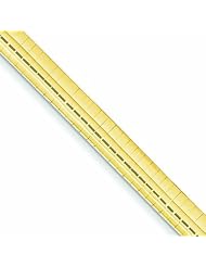 14K Gold 6mm Lightweight Omega Bracelet 7 Inches