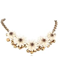 Betsey Johnson "Iconic Summer Metallics" Pearl Flower and Cherry Bead Necklace, 19"