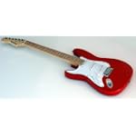 NEW LEFTY RED ELECTRIC GUITAR LEFT HANDED w CASE+EXTRAS