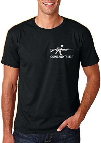 Qualitee Styles Black AR-15 Come and Take It T-Shirt Men's T-Shirt (Large, Black)
