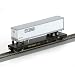 HO RTR 50' Flat w/Trailer, CSX