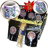 41tGLyREdyL. SL160  Jaclinart Roses Garden Nature Florals Flowers   Dreamy aqua green and purple roses with stained glass look   Coffee Gift Baskets   Coffee Gift Basket