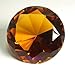 Tripact Inc Diamond Jewel Paperweight 100mm Amber Round Cut