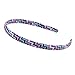 Candygirl 1cm Headbands with Aztec Flower Star Bow Fabric Covered Value Pack (aztec)